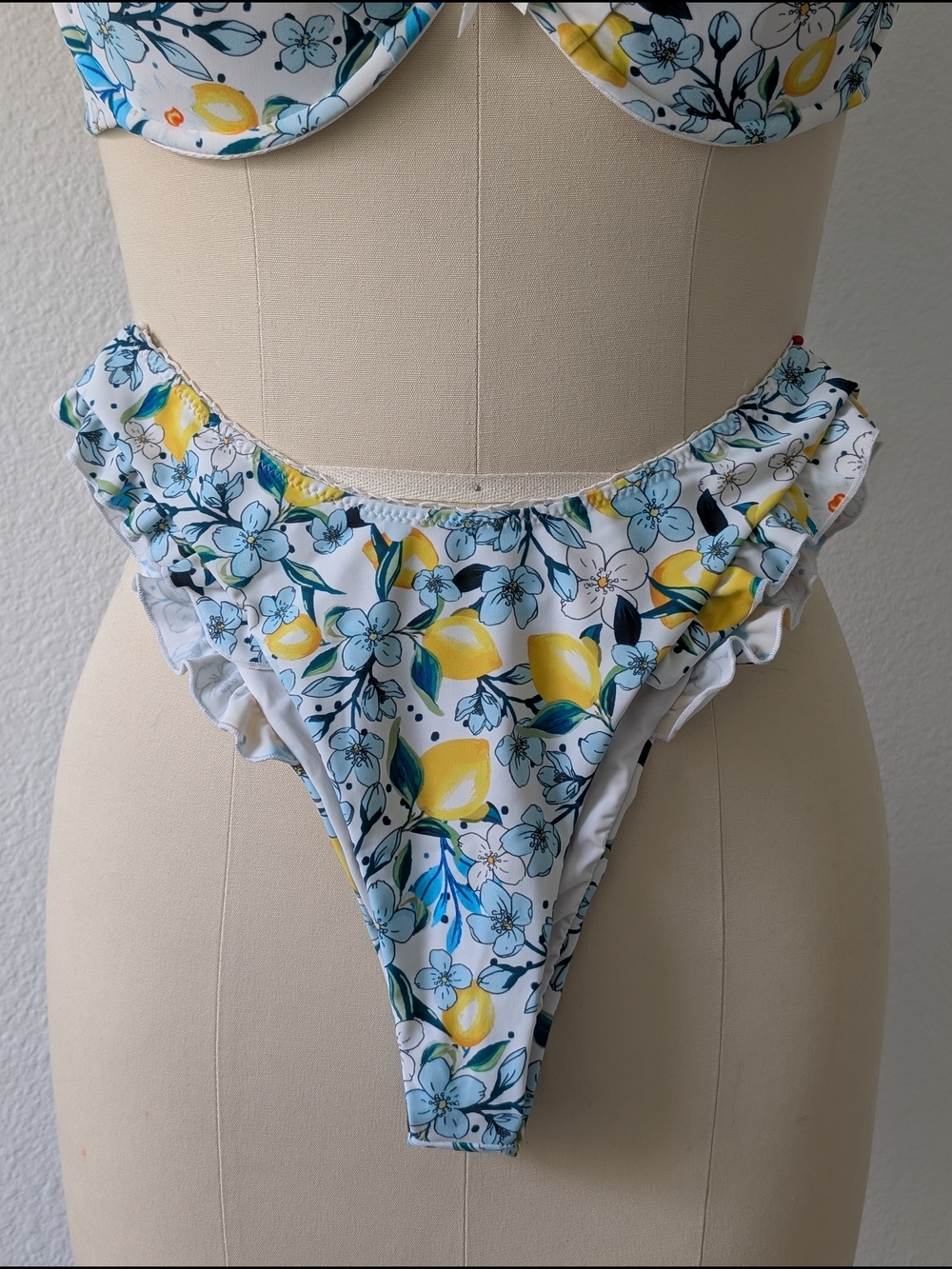 Blackbough Limoncello Bikini Bottoms - White/Yellow/Blue